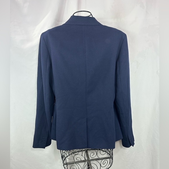 Talbots navy knit blazer size 10 - Picture 5 of 8